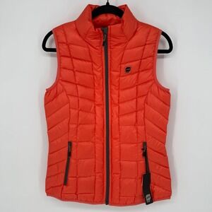 ORAGE BRIGHT ORANGE 80% DOWN PUFFER VEST NWT SMALL
